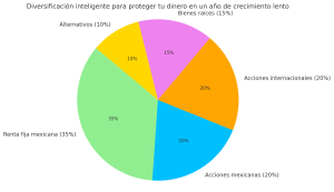 Gráfico visual: cómo diversificar tu portafolio en 2025